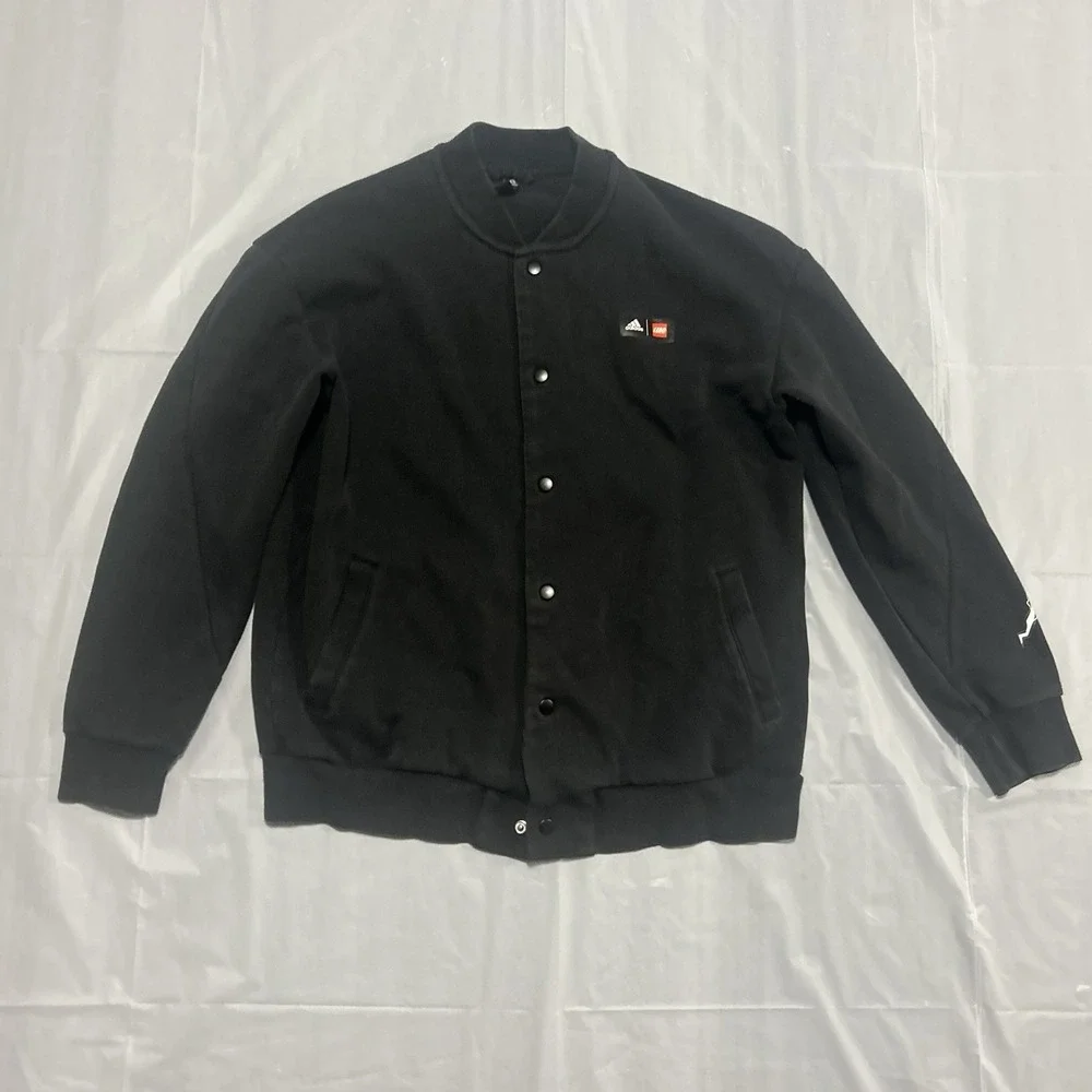 Adidas x Lego Youth Size L Vidiyo Bomber Jacket World Tour Black H65317